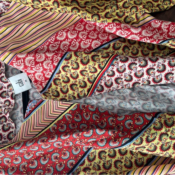 Cabi Poet Multi-Pattern Boho Belted Kimono Robe Size Medium w/Pockets - Picture 4 of 4